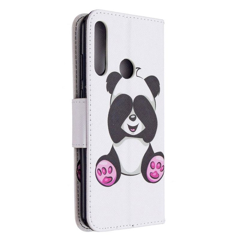 Leren Hoesje voor Huawei Y6p Leuke Panda