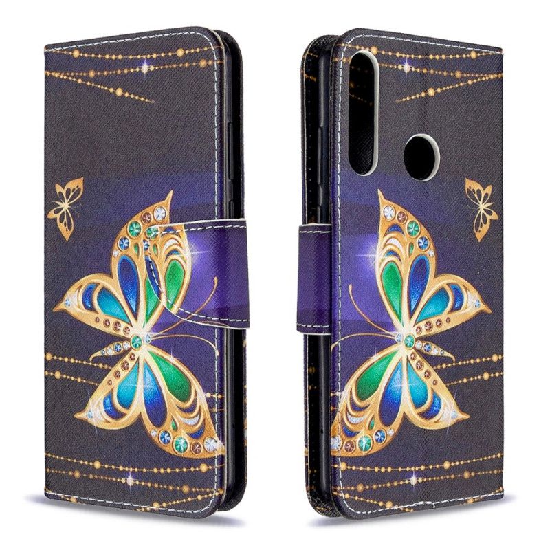 Leren Hoesje voor Huawei Y6p Magische Vlinder