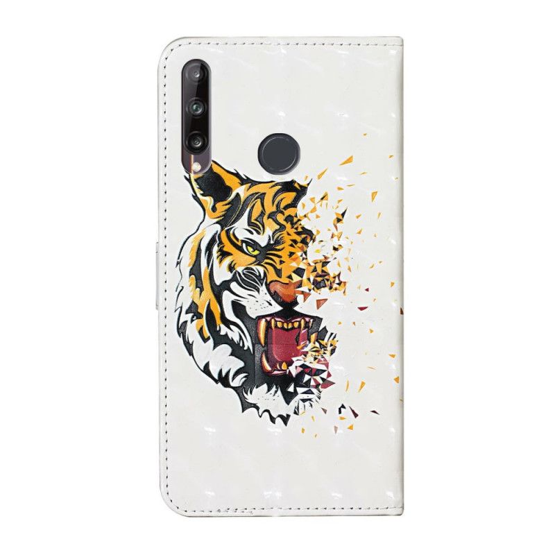 Leren Hoesje voor Huawei Y6p Magische Woeste Tijger