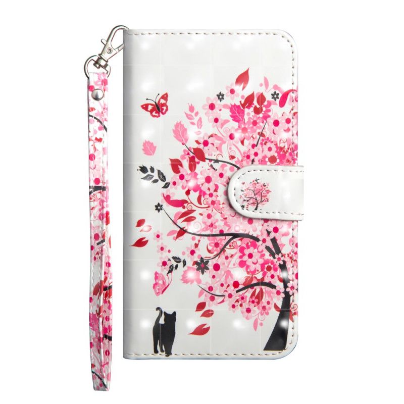 Leren Hoesje voor Huawei Y6p Roze Boom