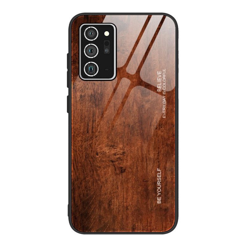 Case Hoesje Samsung Galaxy Note 20 Grijs Zwart Telefoonhoesje Designglas Van Gehard Hout