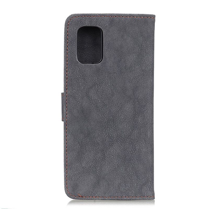 Cover Folio-hoesje Samsung Galaxy Note 20 Geel Zwart Telefoonhoesje Retro Khazneh Split Kunstleer