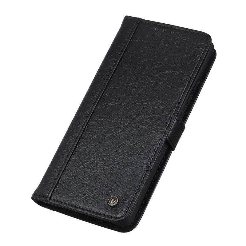 Cover Folio-hoesje Samsung Galaxy Note 20 Grijs Zwart Telefoonhoesje Imitatieleer Neushoornstijl