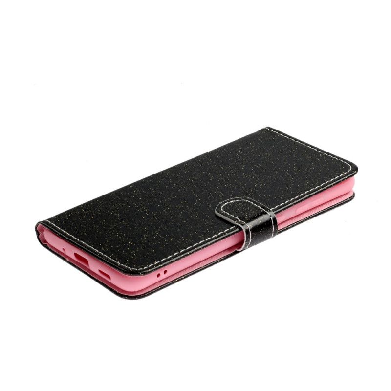 Cover Folio-hoesje Samsung Galaxy Note 20 Rood Zwart Telefoonhoesje Pailletten