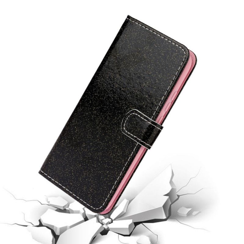 Cover Folio-hoesje Samsung Galaxy Note 20 Rood Zwart Telefoonhoesje Pailletten