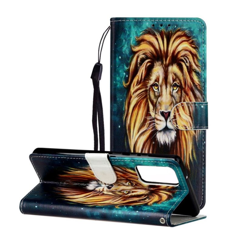 Cover Folio-hoesje Samsung Galaxy Note 20 Telefoonhoesje Koning Leeuw