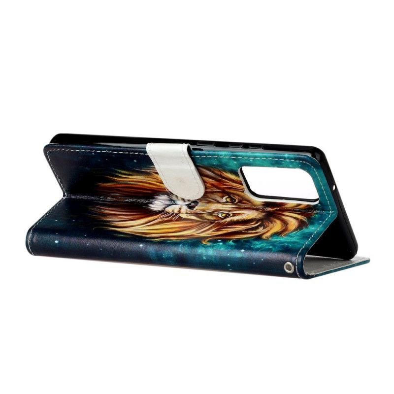 Cover Folio-hoesje Samsung Galaxy Note 20 Telefoonhoesje Koning Leeuw