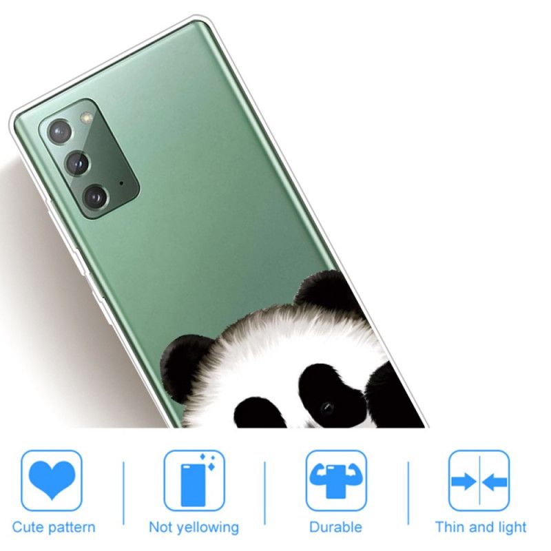 Cover Hoesje Samsung Galaxy Note 20 Telefoonhoesje Transparante Panda