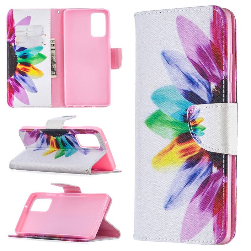 Flip Case Leren Samsung Galaxy Note 20 Aquarelbloem