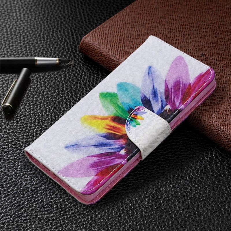 Flip Case Leren Samsung Galaxy Note 20 Aquarelbloem