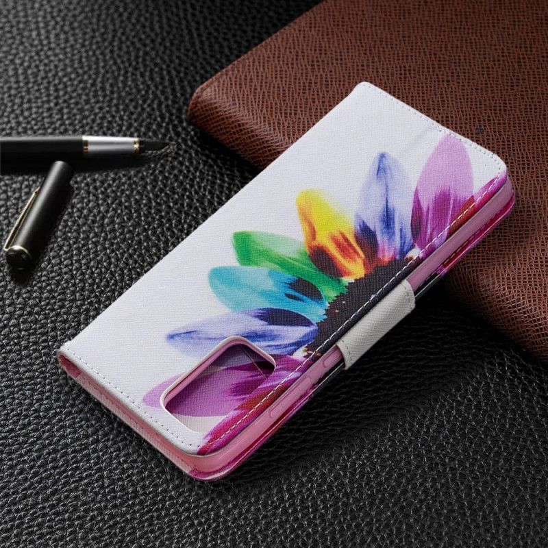 Flip Case Leren Samsung Galaxy Note 20 Aquarelbloem