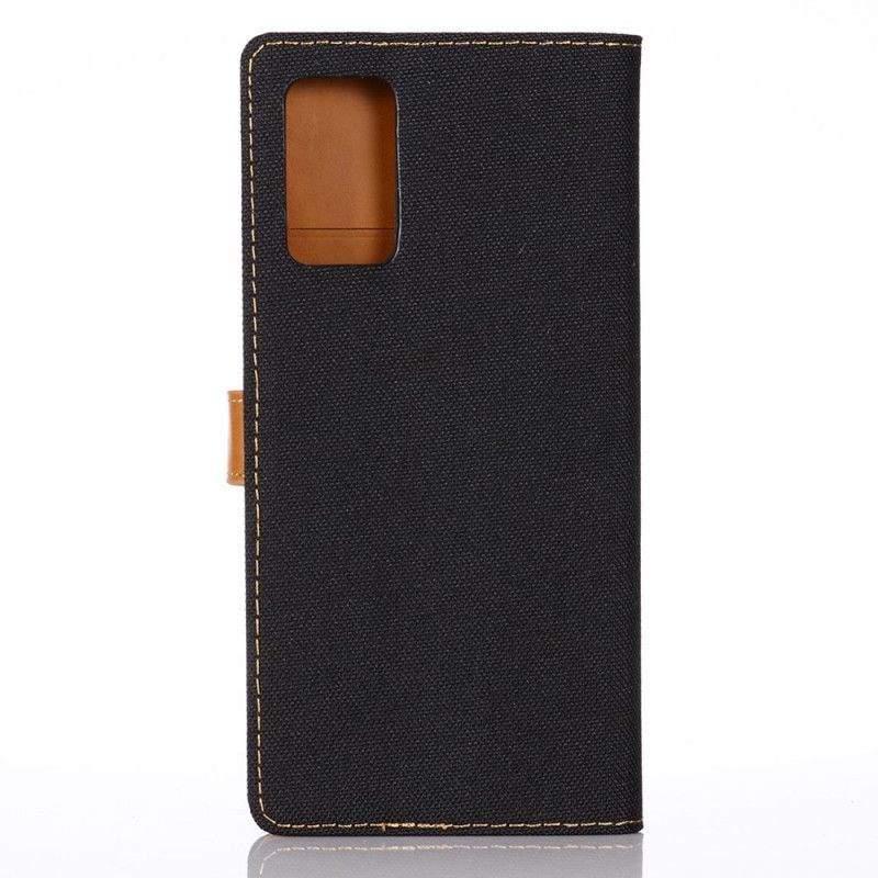 Flip Case Leren Samsung Galaxy Note 20 Donkerblauw Zwart Oxford