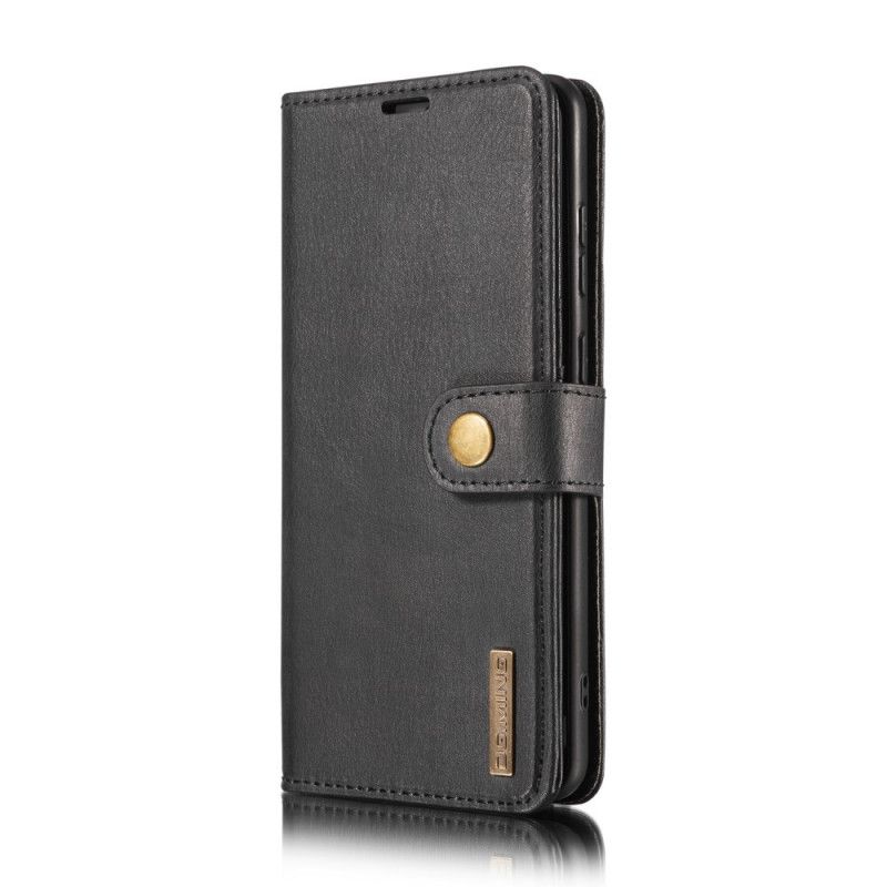 Flip Case Leren Samsung Galaxy Note 20 Grijs Zwart Dg. Afneembare Ming