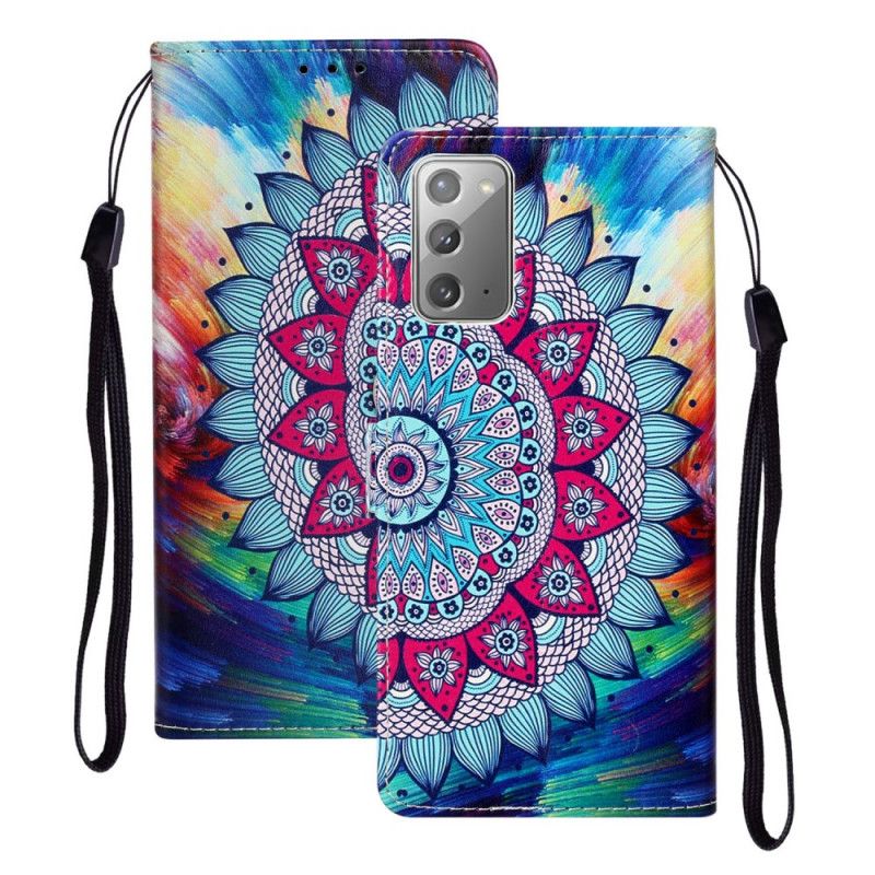 Flip Case Leren Samsung Galaxy Note 20 Koning Mandala