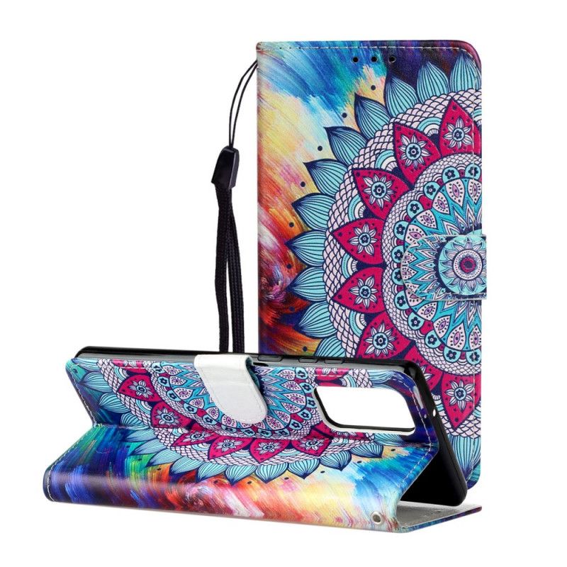 Flip Case Leren Samsung Galaxy Note 20 Koning Mandala