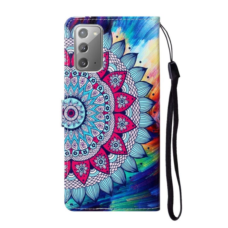 Flip Case Leren Samsung Galaxy Note 20 Koning Mandala