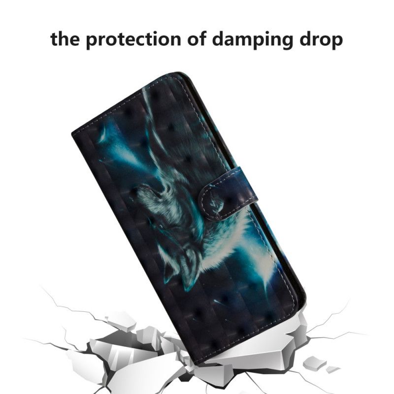 Flip Case Leren Samsung Galaxy Note 20 Majestueuze Wolf