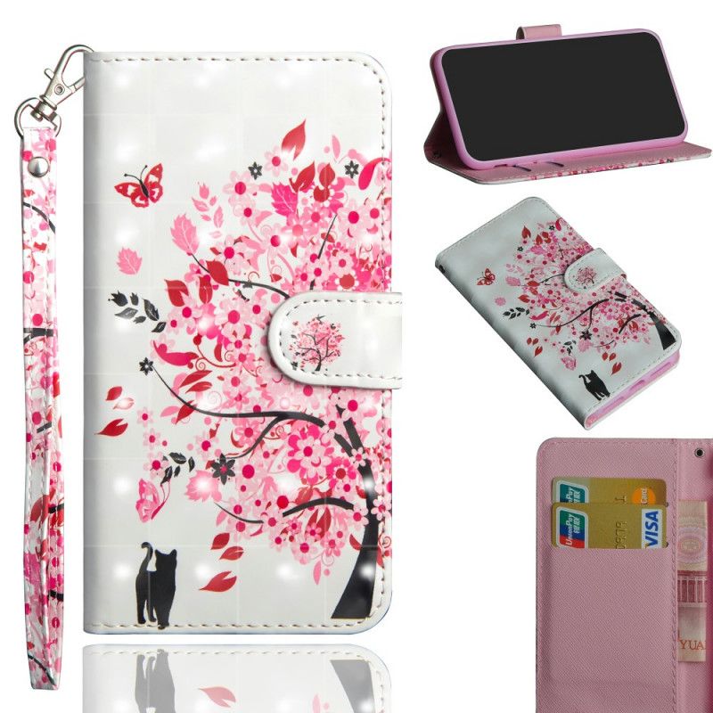 Flip Case Leren Samsung Galaxy Note 20 Roze Boom