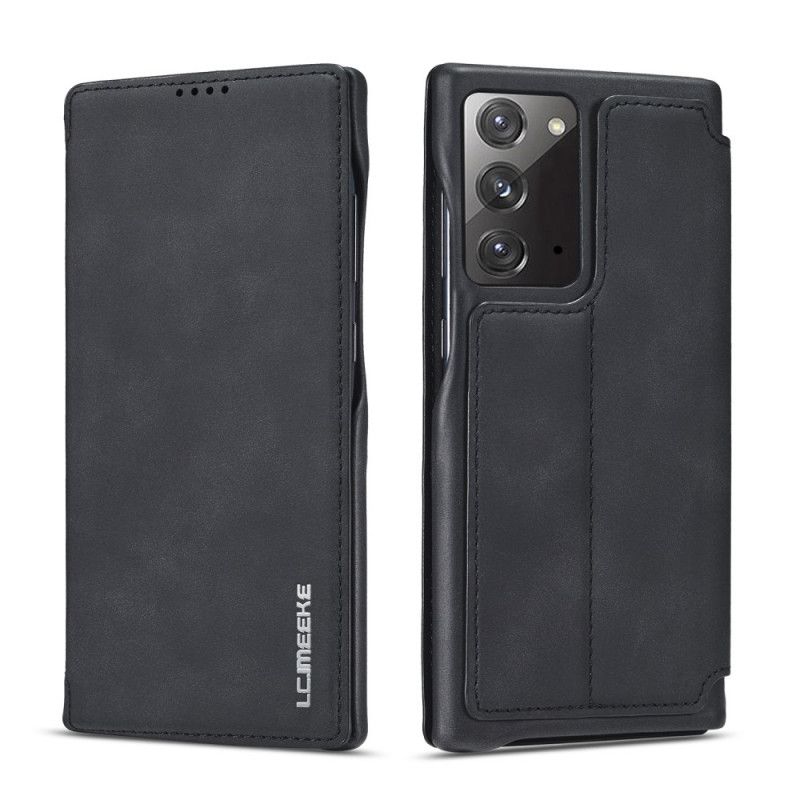 Folio-hoesje Samsung Galaxy Note 20 Grijs Zwart Lc.Imeeke Leereffect