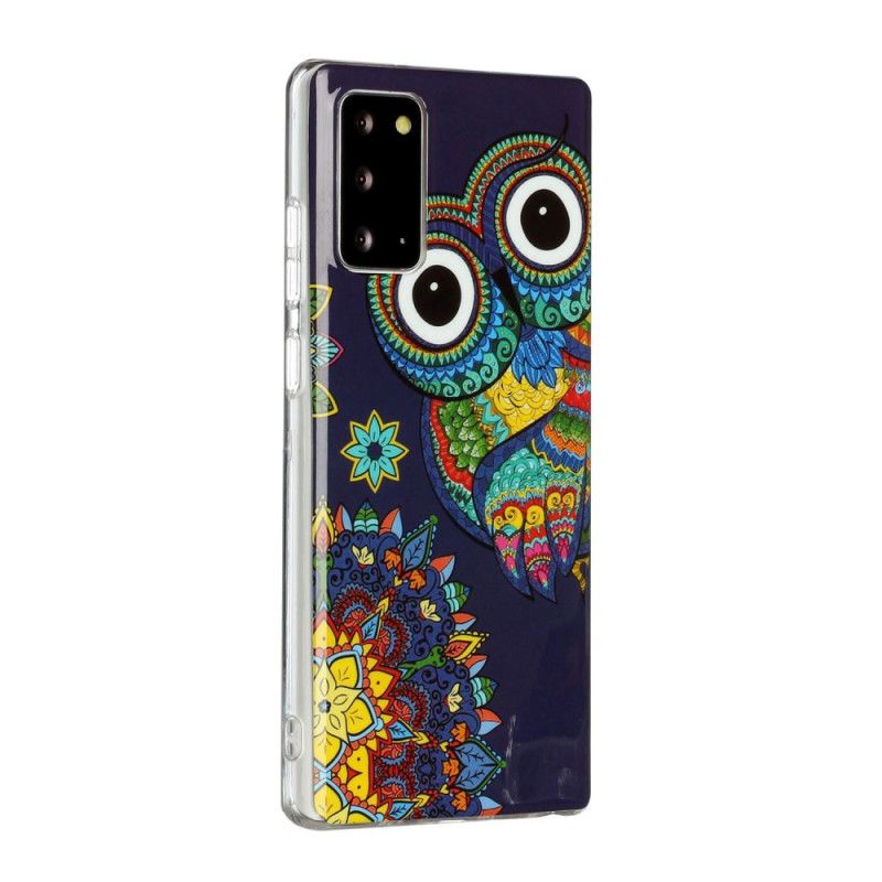 Hoesje Samsung Galaxy Note 20 Fluorescerende Mandala-Uil