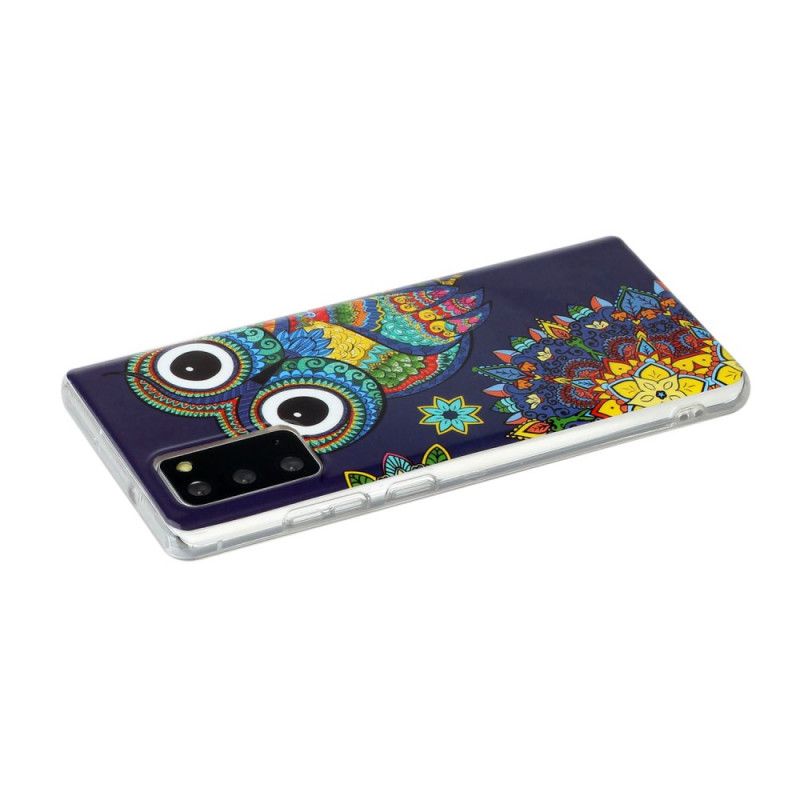 Hoesje Samsung Galaxy Note 20 Fluorescerende Mandala-Uil