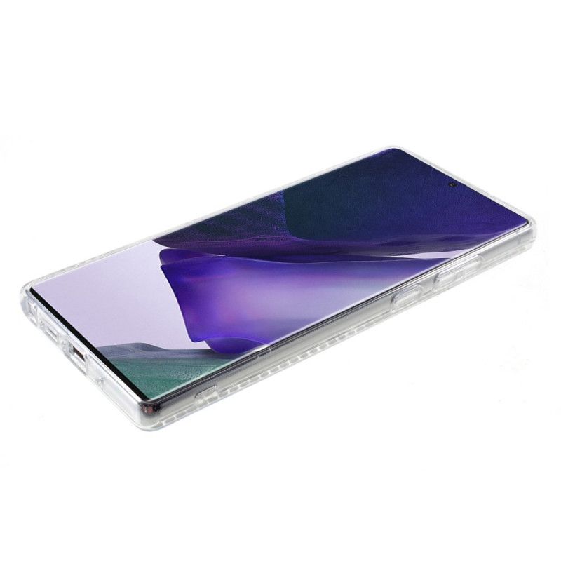 Hoesje Samsung Galaxy Note 20 Omtrek Strass Steentjes En Vlinders