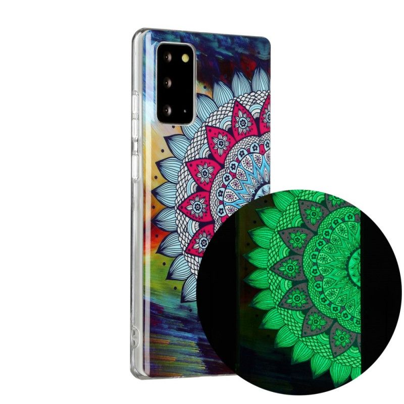 Hoesje Samsung Galaxy Note 20 Telefoonhoesje Fluorescerende Mandala