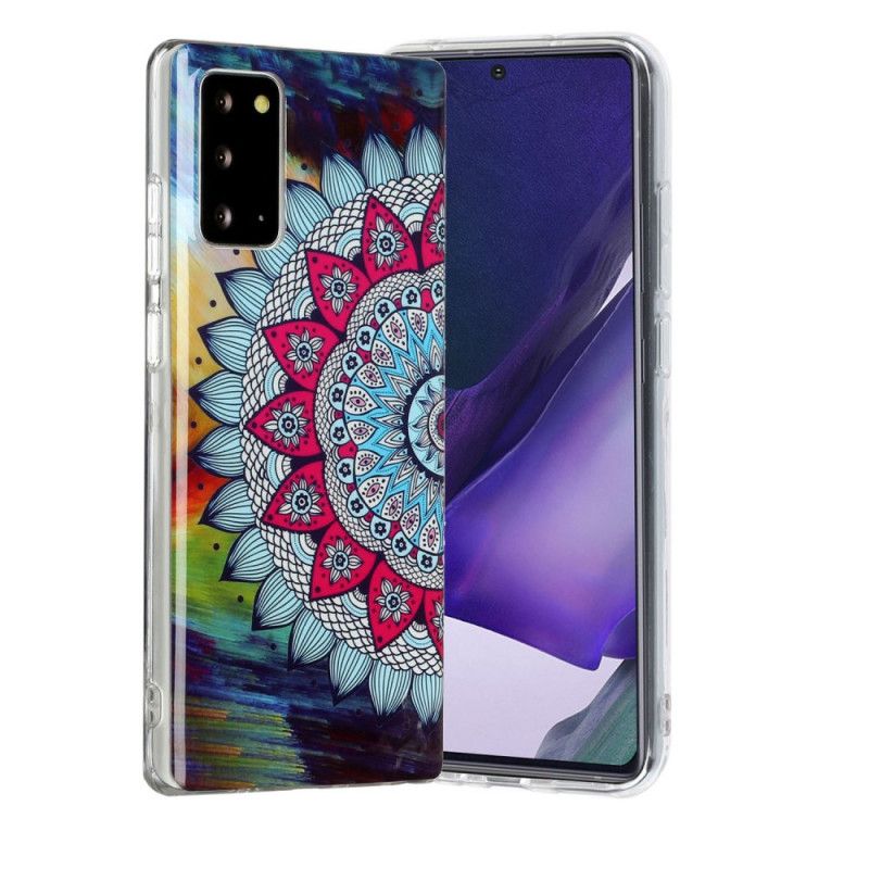 Hoesje Samsung Galaxy Note 20 Telefoonhoesje Fluorescerende Mandala