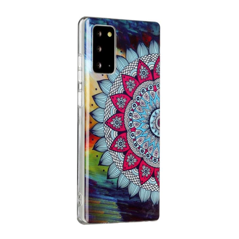 Hoesje Samsung Galaxy Note 20 Telefoonhoesje Fluorescerende Mandala