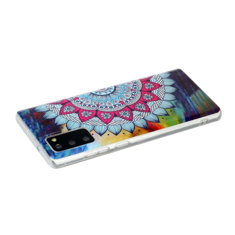 Hoesje Samsung Galaxy Note 20 Telefoonhoesje Fluorescerende Mandala