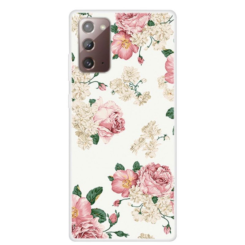 Hoesje Samsung Galaxy Note 20 Telefoonhoesje Vrijheidsbloemen