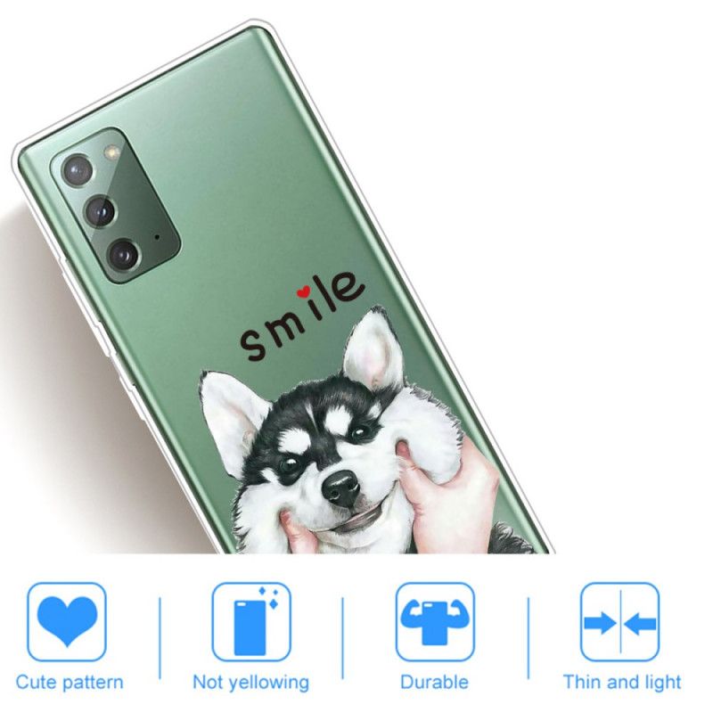 Hoesje voor Samsung Galaxy Note 20 Glimlach Hond