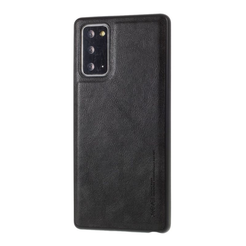 Hoesje voor Samsung Galaxy Note 20 Grijs Zwart X-Level Vintage Leereffect