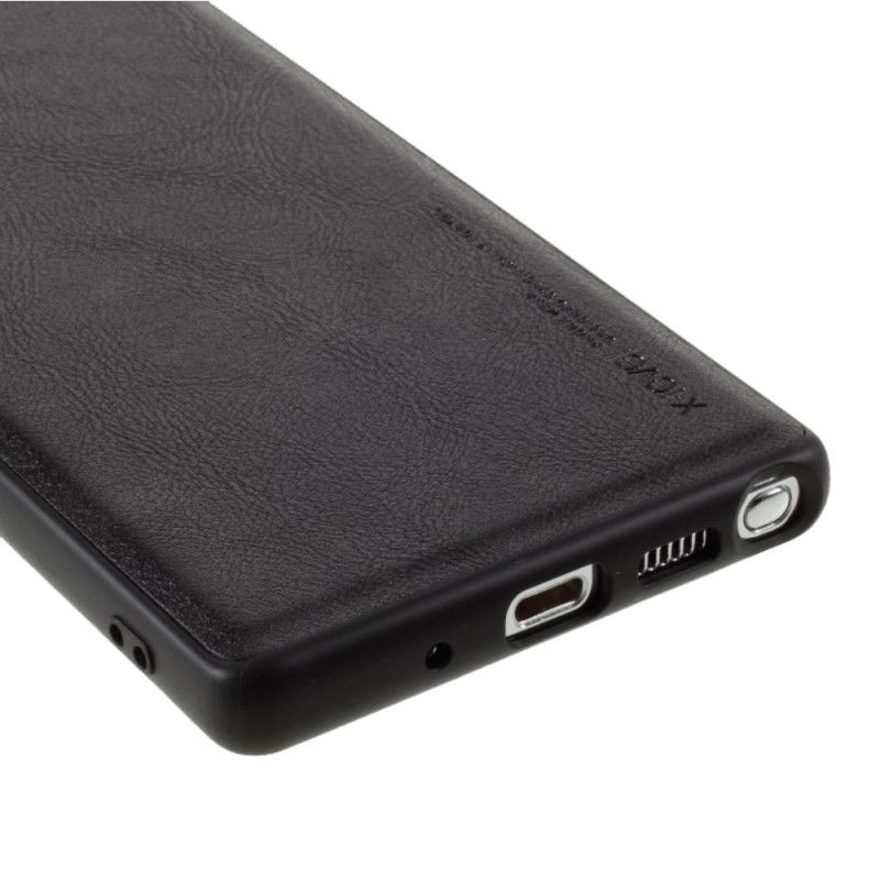 Hoesje voor Samsung Galaxy Note 20 Grijs Zwart X-Level Vintage Leereffect