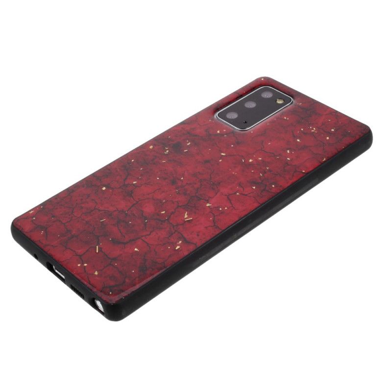 Hoesje voor Samsung Galaxy Note 20 Groen Rood Premium Epoxy-Effect