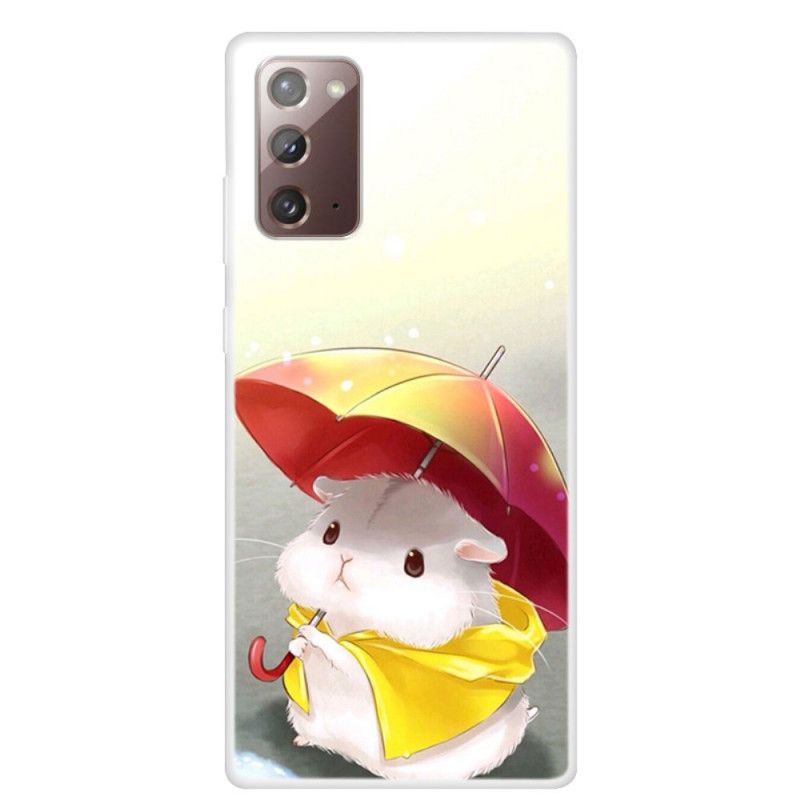 Hoesje voor Samsung Galaxy Note 20 Hamster In De Regen