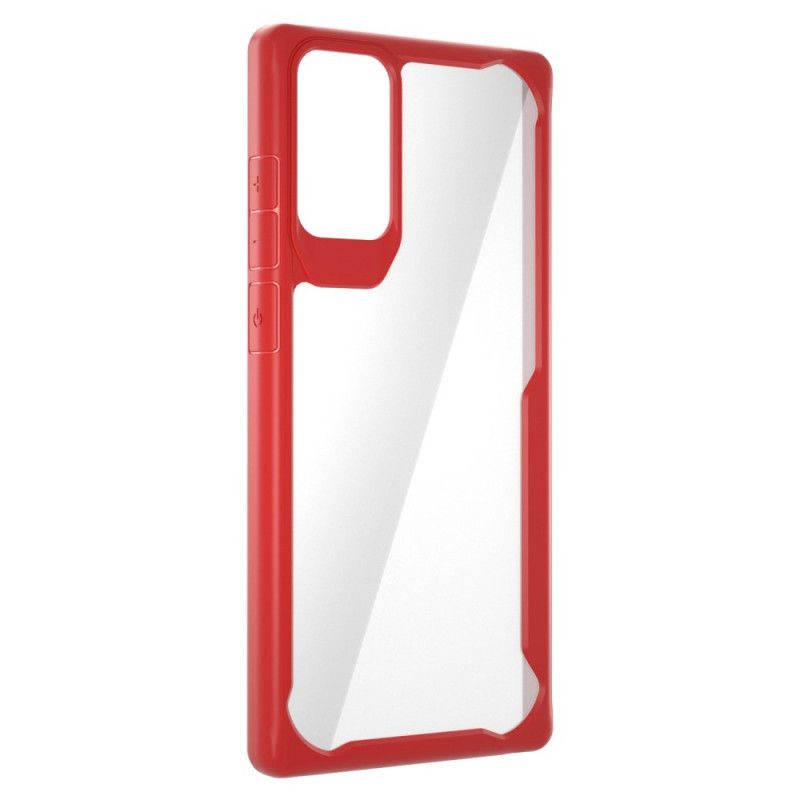 Hoesje voor Samsung Galaxy Note 20 Rood Zwart Premium Hybride