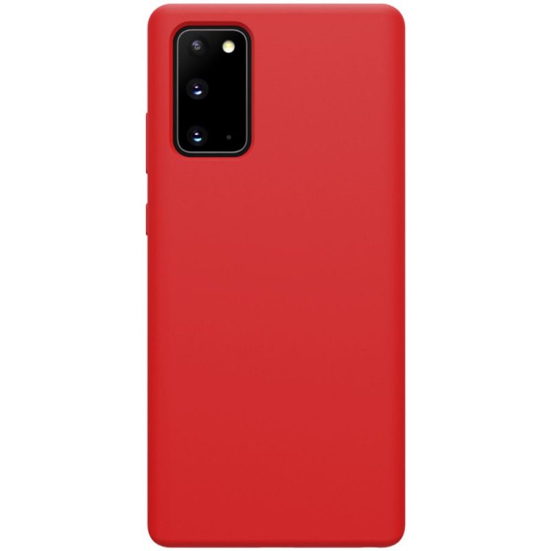 Hoesje voor Samsung Galaxy Note 20 Rood Zwart Serie Nillkin Flex Pure