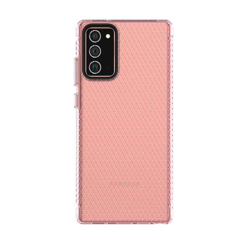 Hoesje voor Samsung Galaxy Note 20 Roze Zwart Design Honingraatstijl