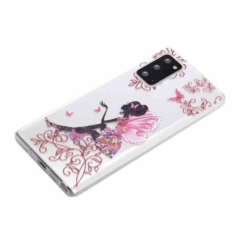 Hoesje voor Samsung Galaxy Note 20 Transparante Bloemenfee