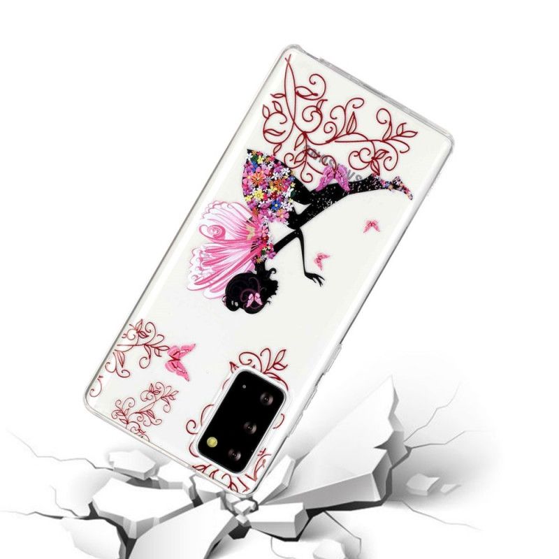 Hoesje voor Samsung Galaxy Note 20 Transparante Bloemenfee