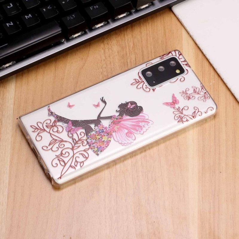 Hoesje voor Samsung Galaxy Note 20 Transparante Bloemenfee