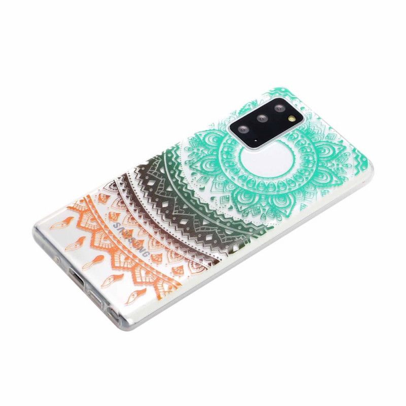 Hoesje voor Samsung Galaxy Note 20 Transparante Kleurrijke Mandala