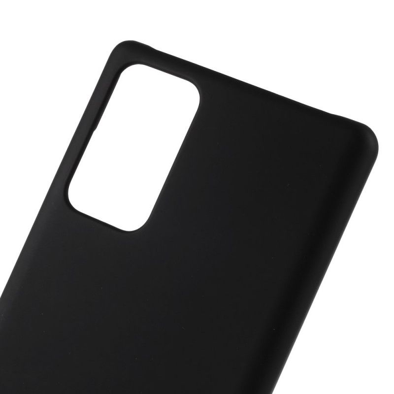 Hoesje voor Samsung Galaxy Note 20 Wit Zwart Rubber Plus