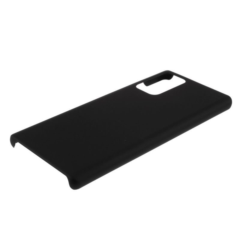 Hoesje voor Samsung Galaxy Note 20 Wit Zwart Rubber Plus