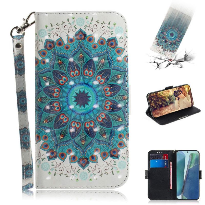 Leren Hoesje Samsung Galaxy Note 20 Meesterlijke Mandala Met String