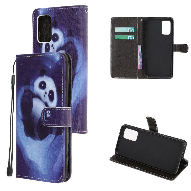 Leren Hoesje Samsung Galaxy Note 20 Pandaruimte Met String