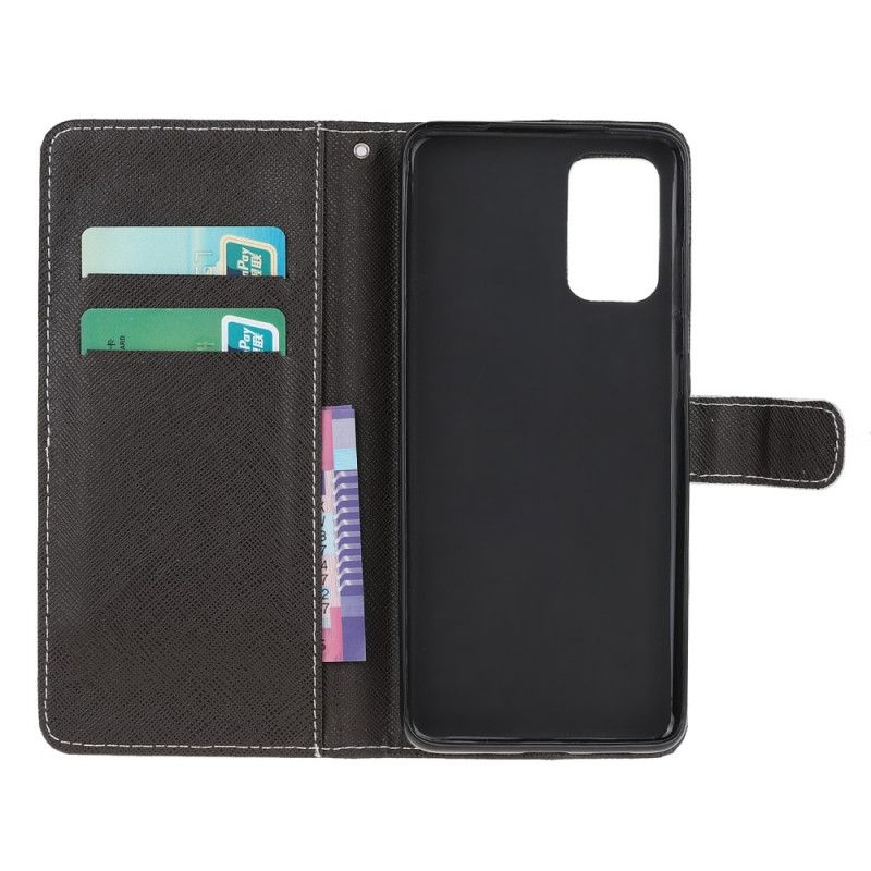 Leren Hoesje Samsung Galaxy Note 20 Pandaruimte Met String