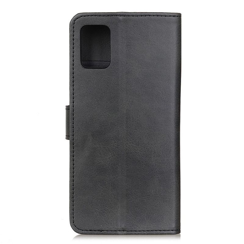 Leren Hoesje Samsung Galaxy Note 20 Zwart Telefoonhoesje Retro Mat Leereffect