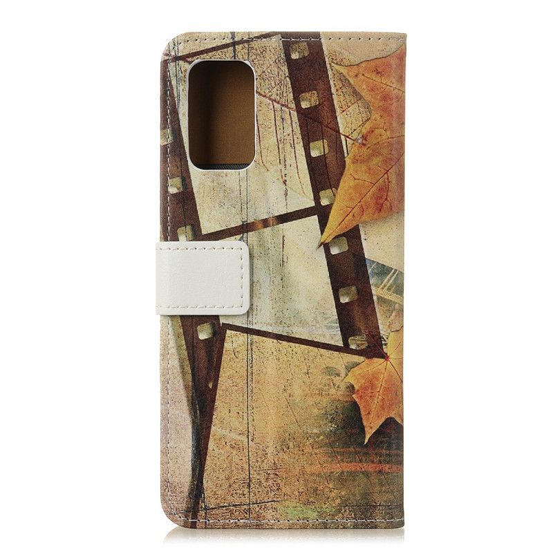 Leren Hoesje voor Samsung Galaxy Note 20 Eiffeltoren In De Herfst